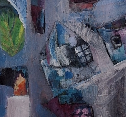 Monde Urbain - 24 - 12/02 - Acrylique et collage  -Sur châssis