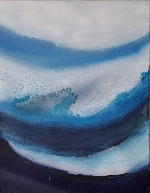 Série C&amp;M  - 25-0403/2 Toile Acrylique &amp; encre, sur châssis encadré blanc